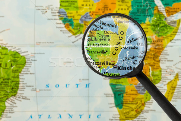 Carte république Congo ville verre espace [[stock_photo]] © lostation