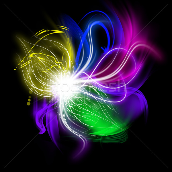 Kolorowy streszczenie świetle migotać fractal efekt Zdjęcia stock © Loud-Mango