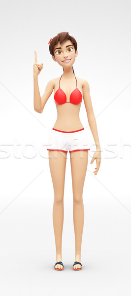 Lächelnd glücklich smart 3D Zeichen geistvoll Stock foto © Loud-Mango