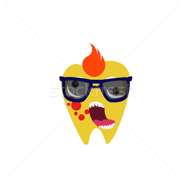 Scary Cool Monster Avatar - Animated Cartoon Character in Flat Vector Stock photo © Loud-Mango