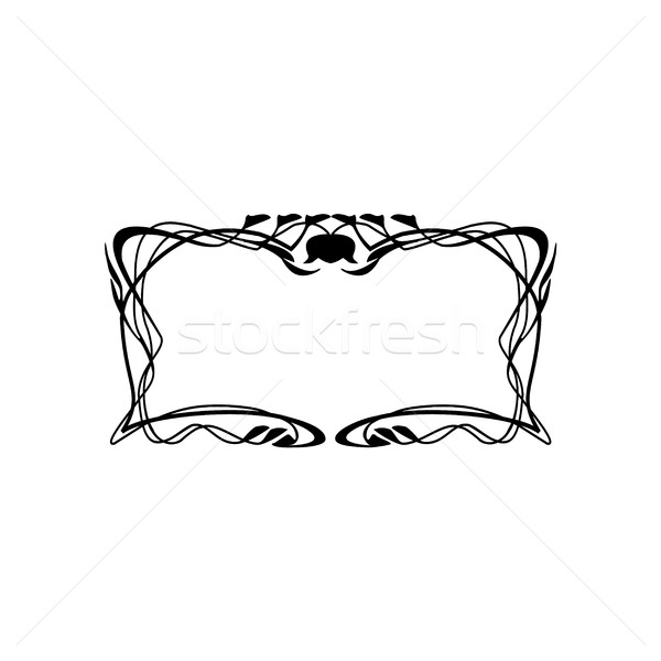 Stock photo: Vintage Calligraphic Square Frame Decorative Floral Border Element Flourish