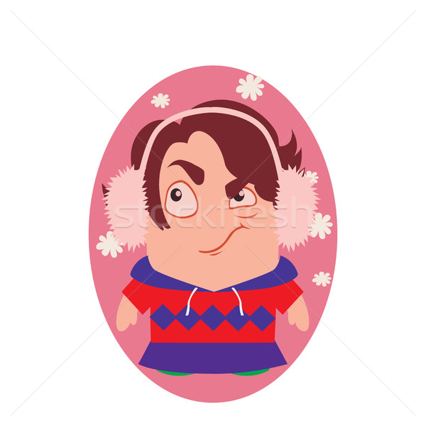 Villain with Evil Vicious Smile Avatar of Little Person Cartoon Character Stock photo © Loud-Mango