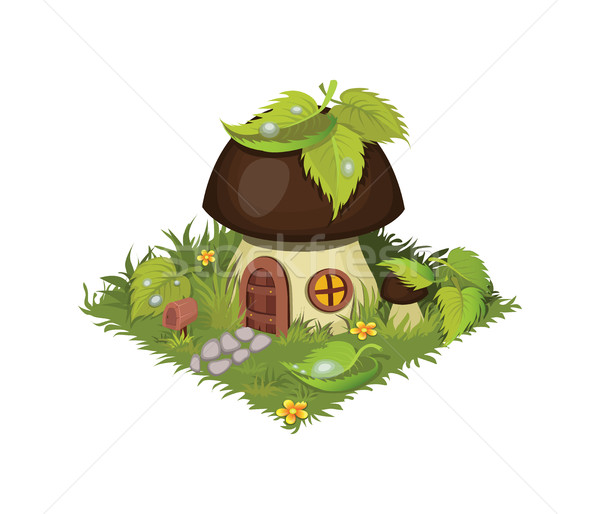 Isometric Cartoon Fantasy Mushroom Village House - Element for Tileset MapIsometric Cartoon Fantasy  Stock photo © Loud-Mango