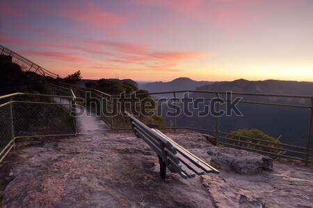 Pulpit Rock south views Blue Mountains Australia Stock photo © lovleah