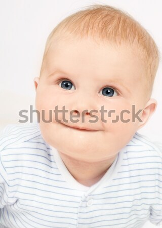 Csecsemő vásár haj kék szemek fiatal gyermek Stock fotó © lovleah
