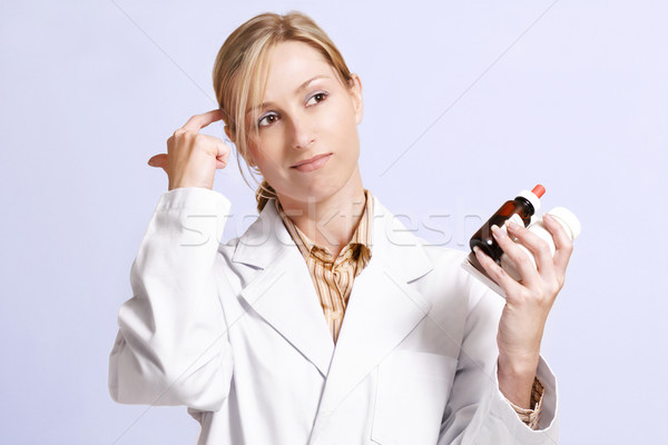 Zavart természetes alternatív helyes gyógyít nők Stock fotó © lovleah