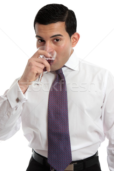 Man tasting drinking sparkling wine Stock photo © lovleah