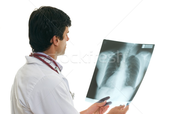Pecho Xray radiólogo mirando cáncer Foto stock © lovleah