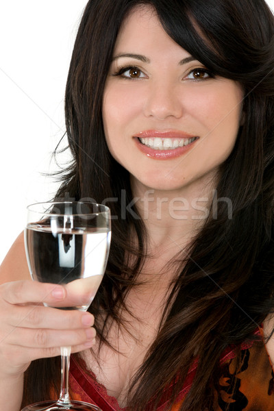 Beautiful woman. Drink to good health Stock photo © lovleah