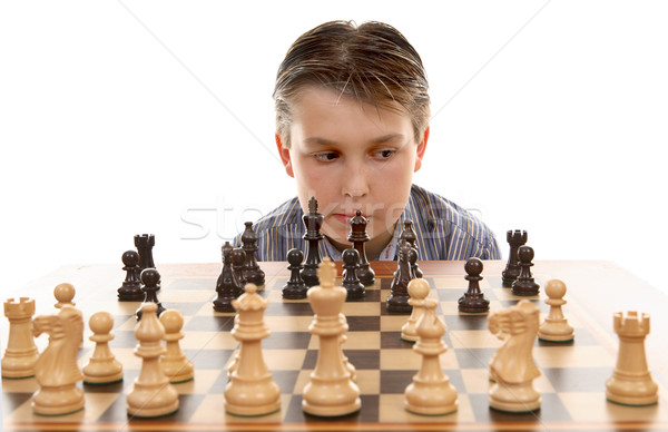 Sakk játék értékelés játékosok következő mozgás Stock fotó © lovleah