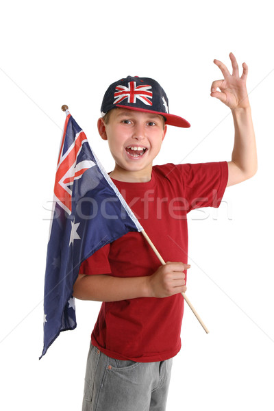 Zdjęcia stock: Australijczyk · młodych · dumny · chłopca