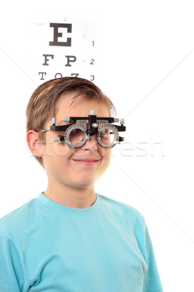 Stock photo: Child vision checkup