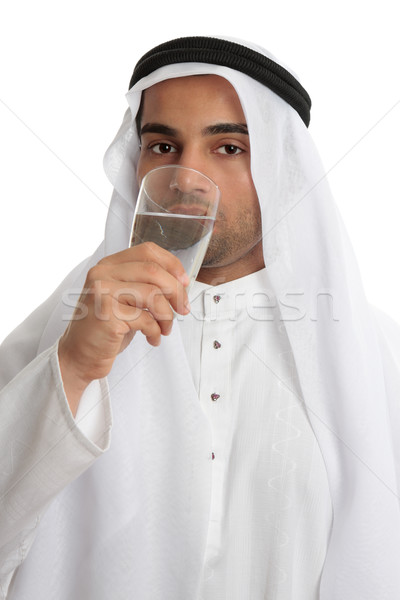 Arab man drinking pure fresh water Stock photo © lovleah