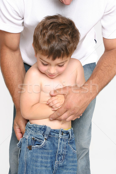 Father tickle son Stock photo © lovleah