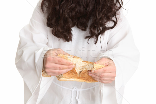 Jesus obrigado pão homem noite meu Foto stock © lovleah
