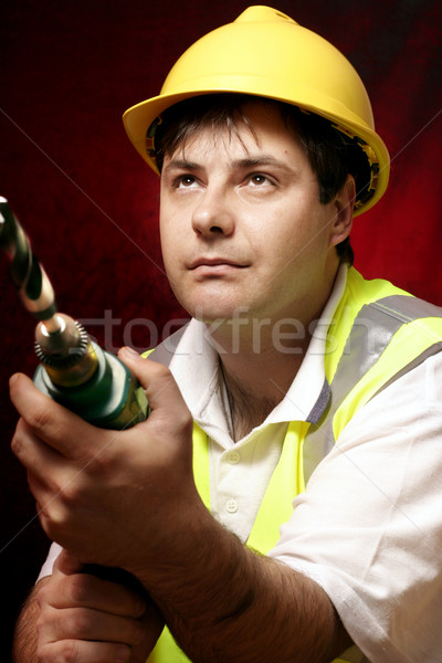 Fúró nagy bit épület munka férfiak Stock fotó © lovleah