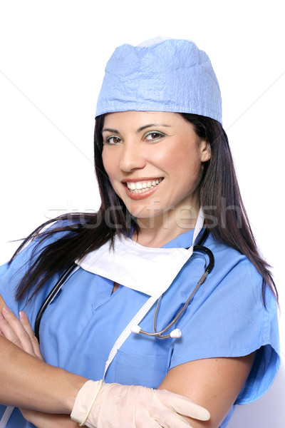 Nurse in blue Stock photo © lovleah