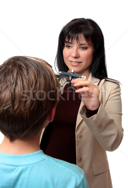 Stock photo: At the eye doctor