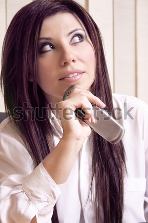 Businesswoman thinking pondering Stock photo © lovleah
