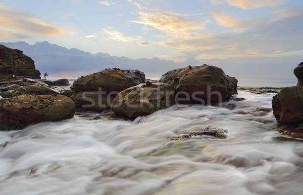 Strong foreground rock flows at Wollongong  Stock photo © lovleah