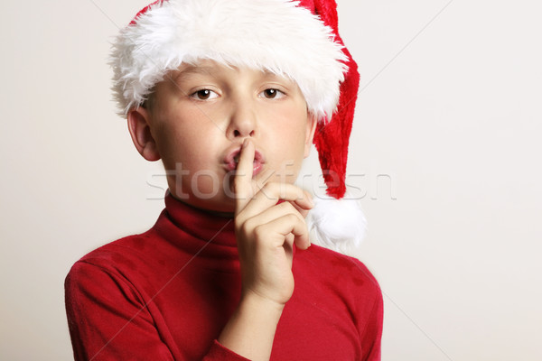 çocuklar sessiz gece Noel ev Stok fotoğraf © lovleah