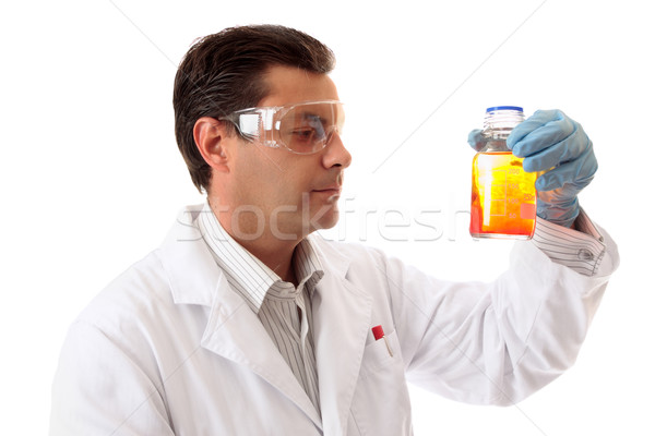 Scientist with chemicals Stock photo © lovleah