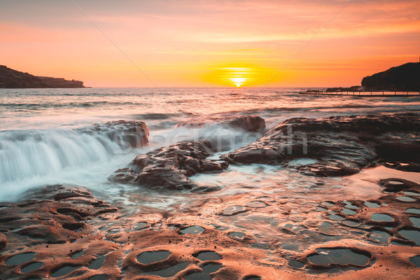 Summer sunrise beautiful sea coast Australia Stock photo © lovleah
