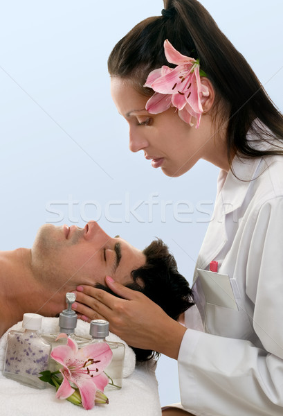 Spa Care - man receiving treatment Stock photo © lovleah