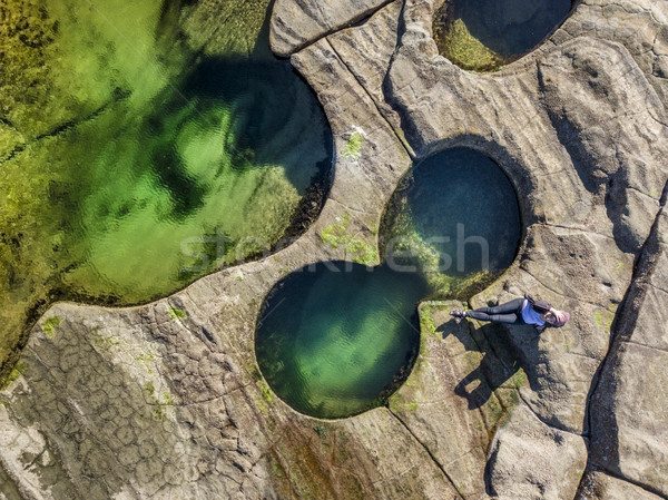 Relaxing poolside, at the seaside and  coastal rock pools Stock photo © lovleah