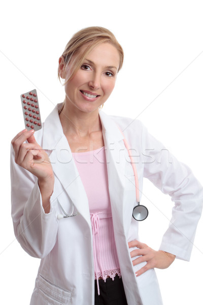 Orvosok tanács gyógyszer elöl kilátás orvos Stock fotó © lovleah