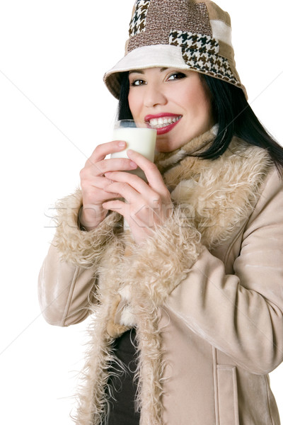 Mandıra iyilik kadın süt moda Stok fotoğraf © lovleah