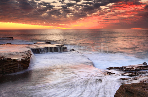 Maroubra cascades Australia scenic sunrise Stock photo © lovleah