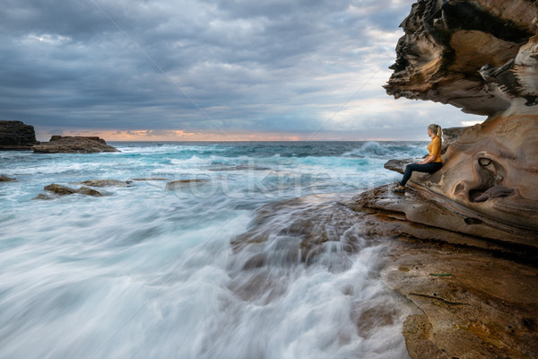 Néz hullámok sietség ahogy élet kicsi Stock fotó © lovleah