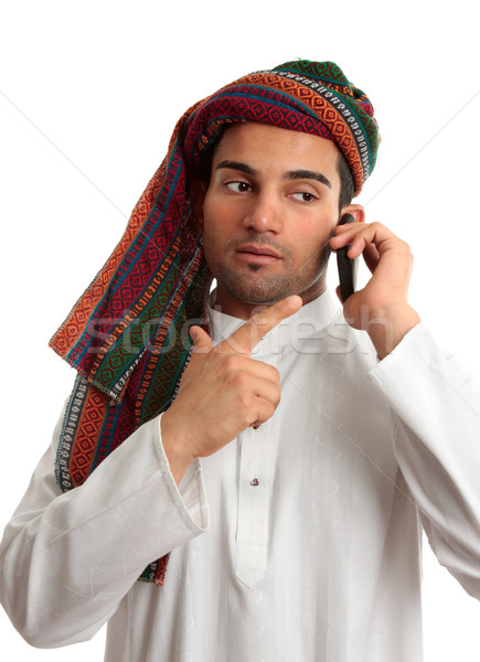 Middle eastern businessman on phone Stock photo © lovleah