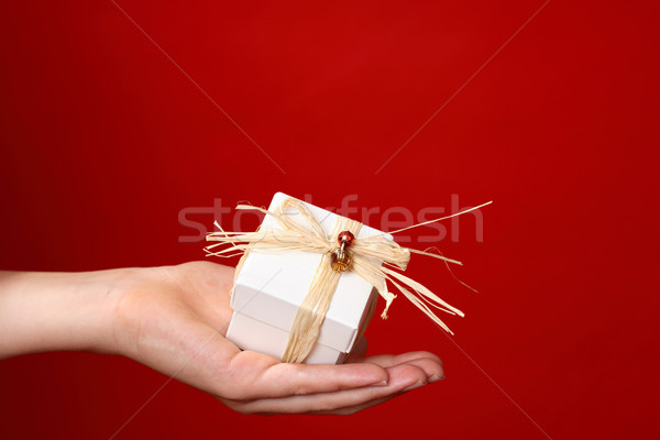 Különleges születésnap ajándék kicsi díszített piros Stock fotó © lovleah
