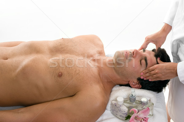 Relaxing Head Massage Stock photo © lovleah