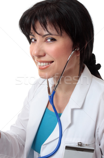 Médicos practicante femenino médico amistoso sonrisa Foto stock © lovleah