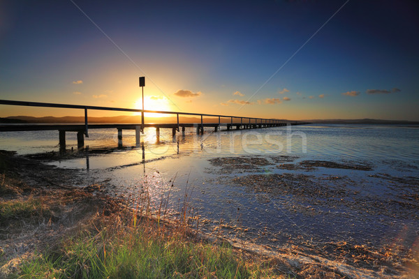 Sun Setting at Long Jetty, Australia Stock photo © lovleah