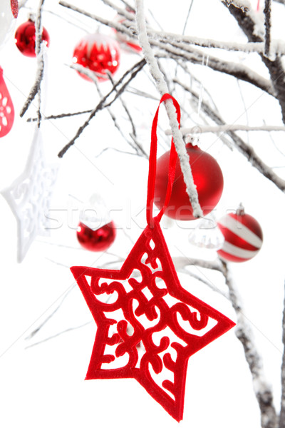 Stock photo: Hanging Christmas Stars Baubles