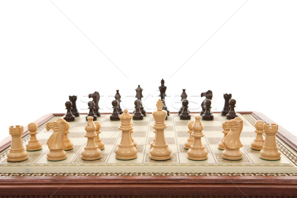 Chess game pieces on board Stock photo © lovleah