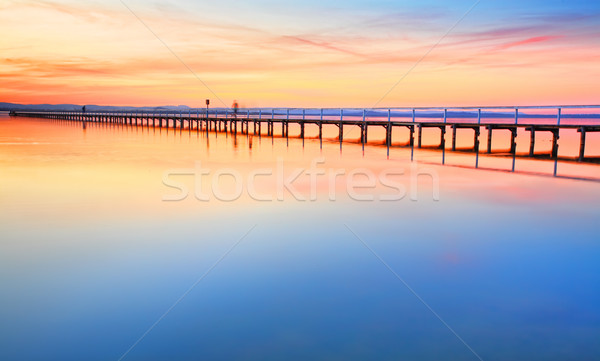 Beautiful amazing sunset at Long Jetty Australia Stock photo © lovleah