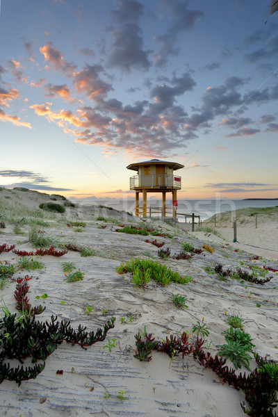 Wanda Beach Surf Life Guard  Lookout Tower at sunrise Stock photo © lovleah