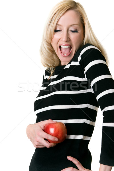 Female shining apple Stock photo © lovleah
