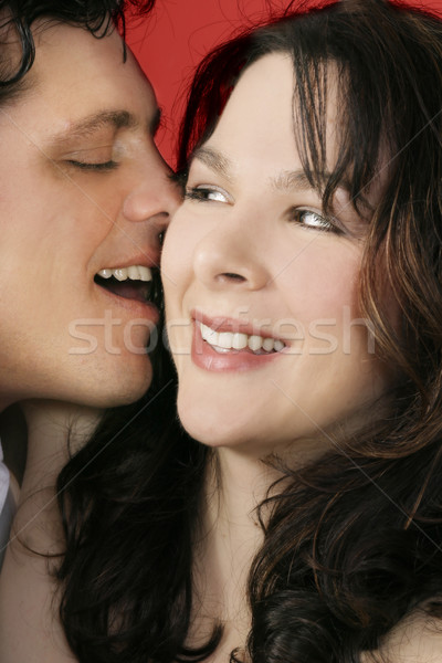 Secret whisper sweet femme amour heureux [[stock_photo]] © lovleah