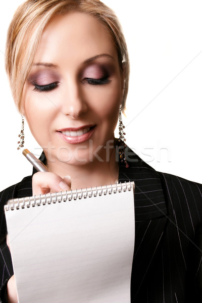 Beautiful Female taking dictation Stock photo © lovleah