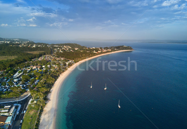 Portu Australia widok z lotu ptaka patrząc zachód wcześnie rano Zdjęcia stock © lovleah