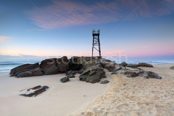 Rotschopf Strand Australien sunrise Vorort Stock foto © lovleah