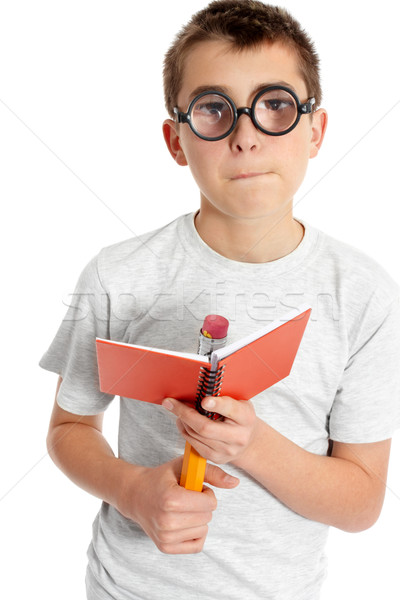 Goofy boy with glasses Stock photo © lovleah