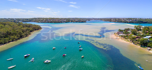 Port Hacking Süden Sydney Panorama szenische Stock foto © lovleah