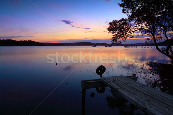 Sunset reflections Kincumber, Australia Stock photo © lovleah
